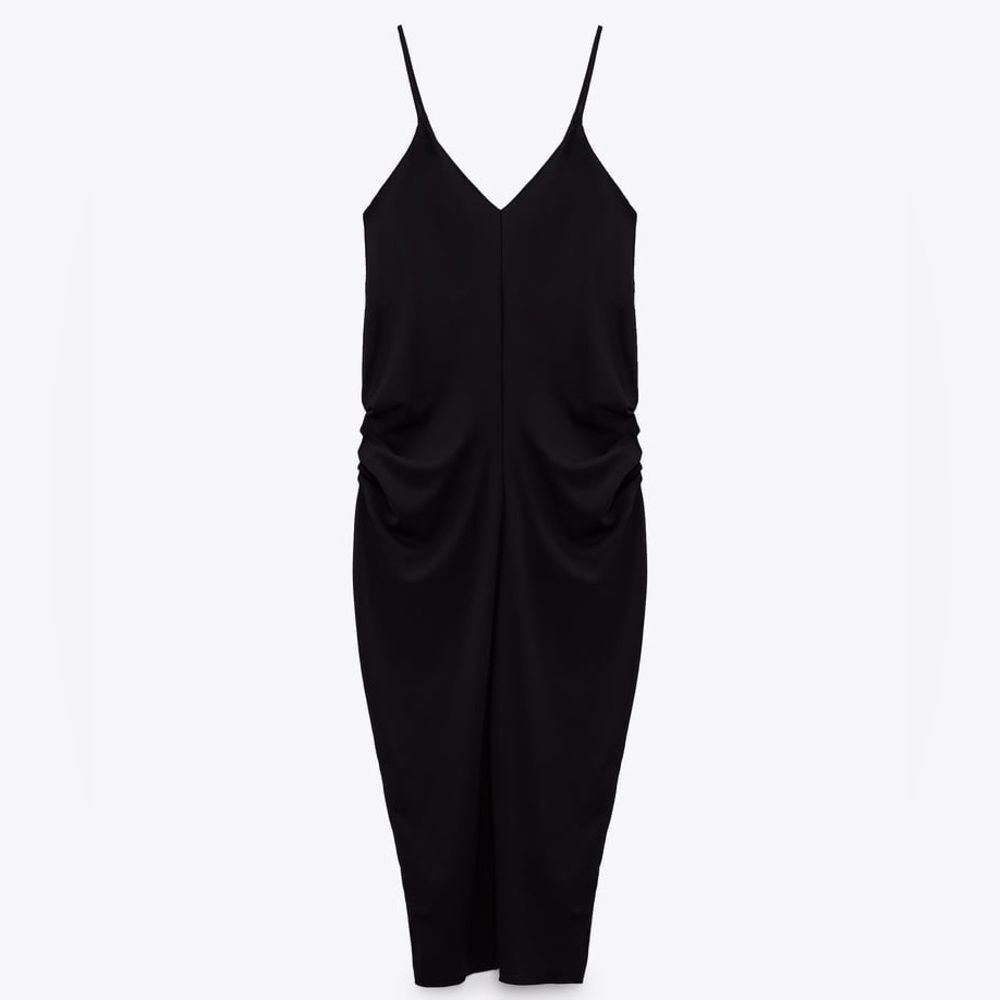 ZARA LONG COCOON DRESS - Picture 3 of 9